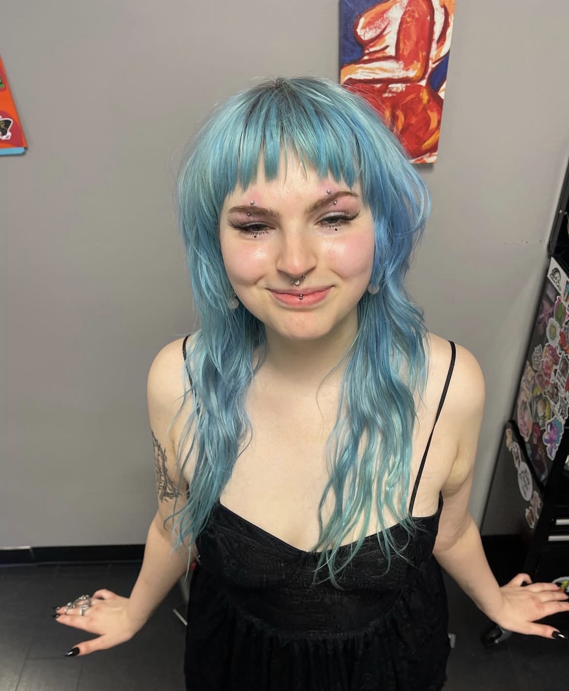 Septum and eyebrow piercings